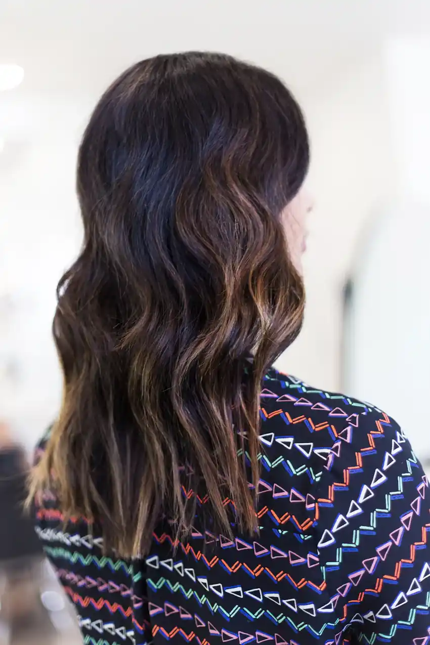 Brunette balayage with a soft, grown-out finish